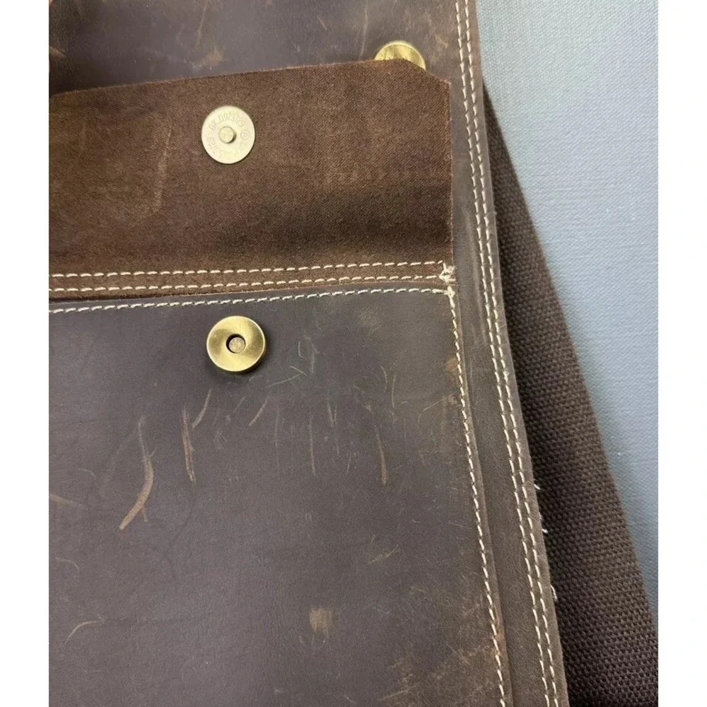 Leather Messenger Bag Brown Distressed Laptop Satchel Briefcase Travel Vintage